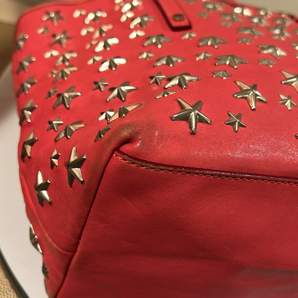 Jimmy Choo Pink Leather Star Tote Bag - Picture 12 of 16